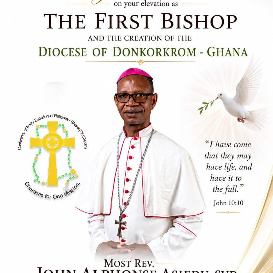 Solidarity card from the CMSR-Gh to Bishop Asiedu