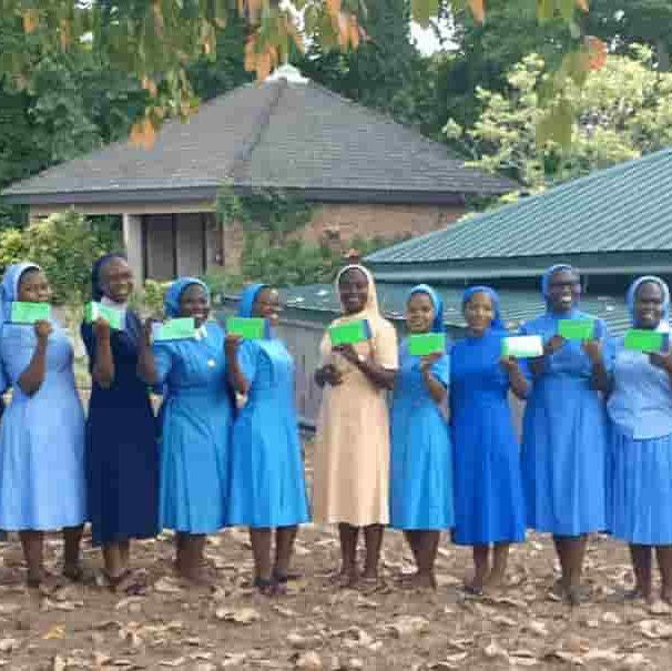 Sister Communicators with their new phones given to them at Kumasi, Ghana