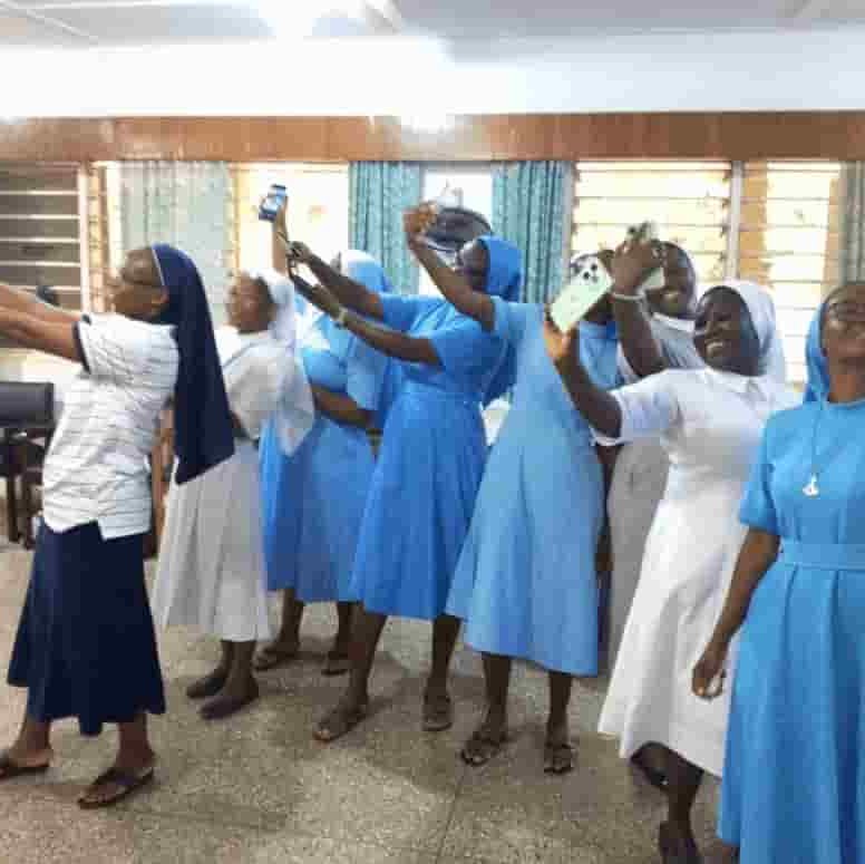 Sr Communicators with their new phones for Communication work, 2024